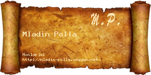 Mladin Polla névjegykártya